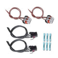 Truck headlight and turn signal wiring harness kit with red/black leads, connectors, and heat shrink
