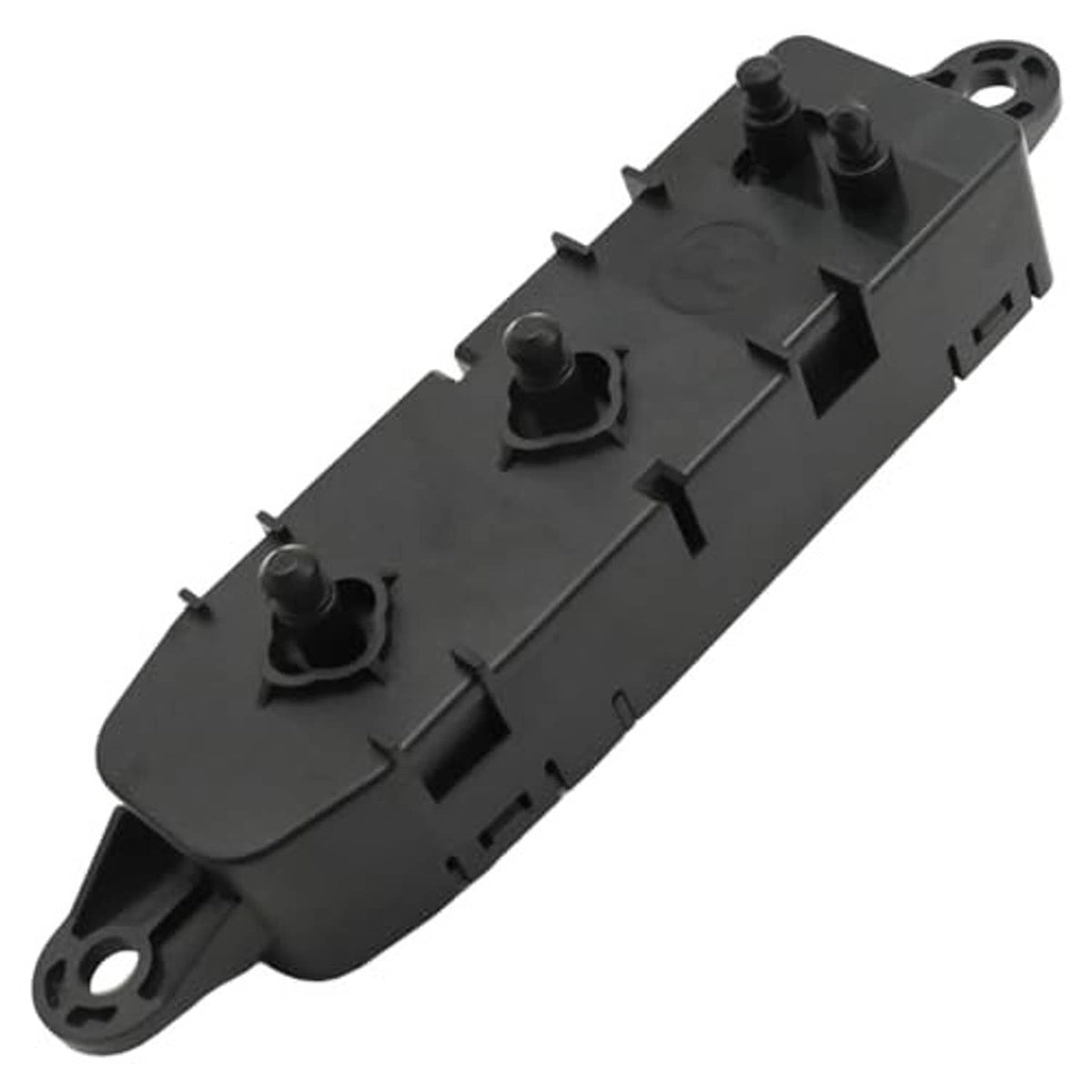 Power seat control switch, black plastic module with three button posts