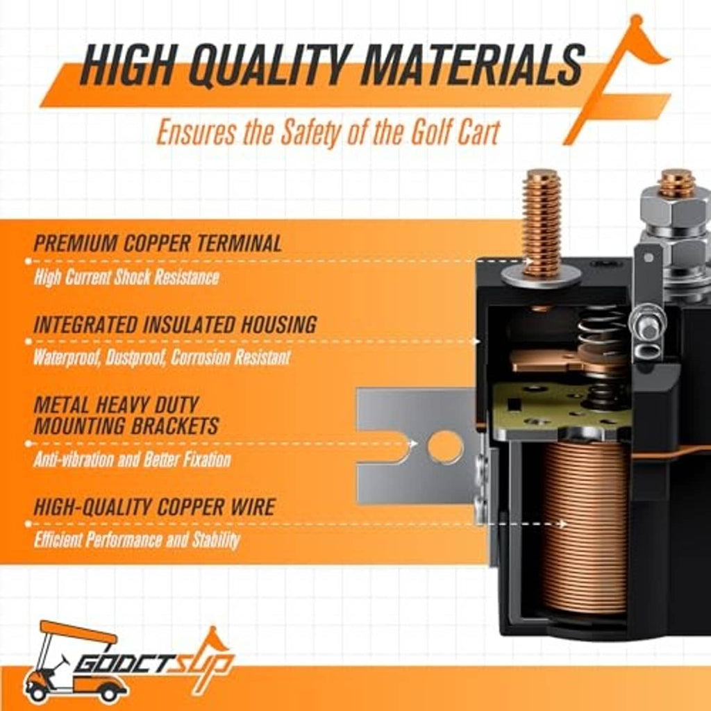 Solenoid with copper coil inside insulated housing and twin copper terminals