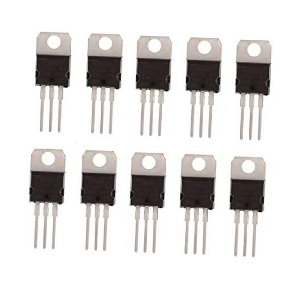 Pack of L7808CV 8V positive voltage regulator ICs, TO-220 with 3 pins