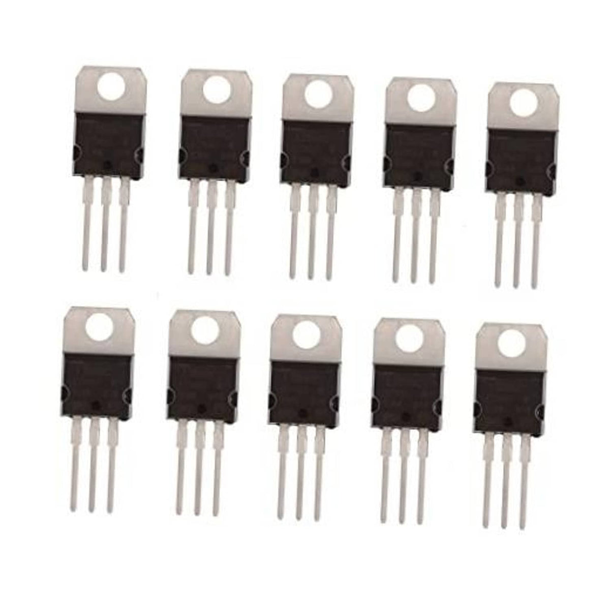 Pack of L7808CV 8V positive voltage regulator ICs, TO-220 with 3 pins