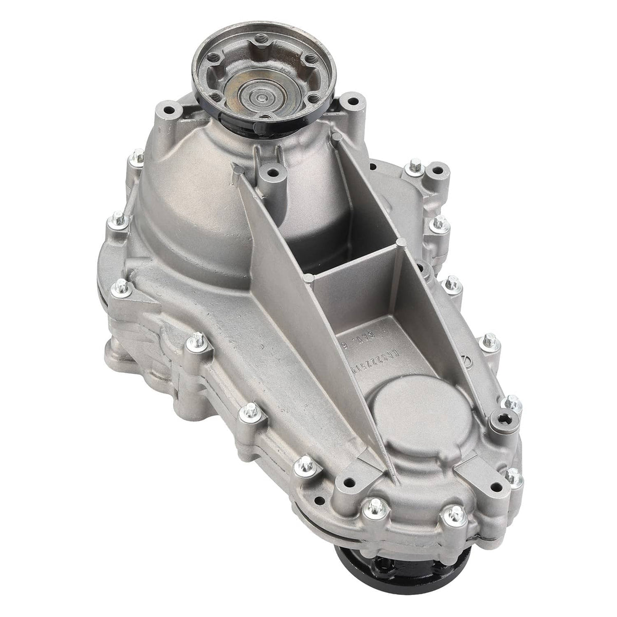 Transfer case assembly, silver aluminum case with triangular inner rib and top cover