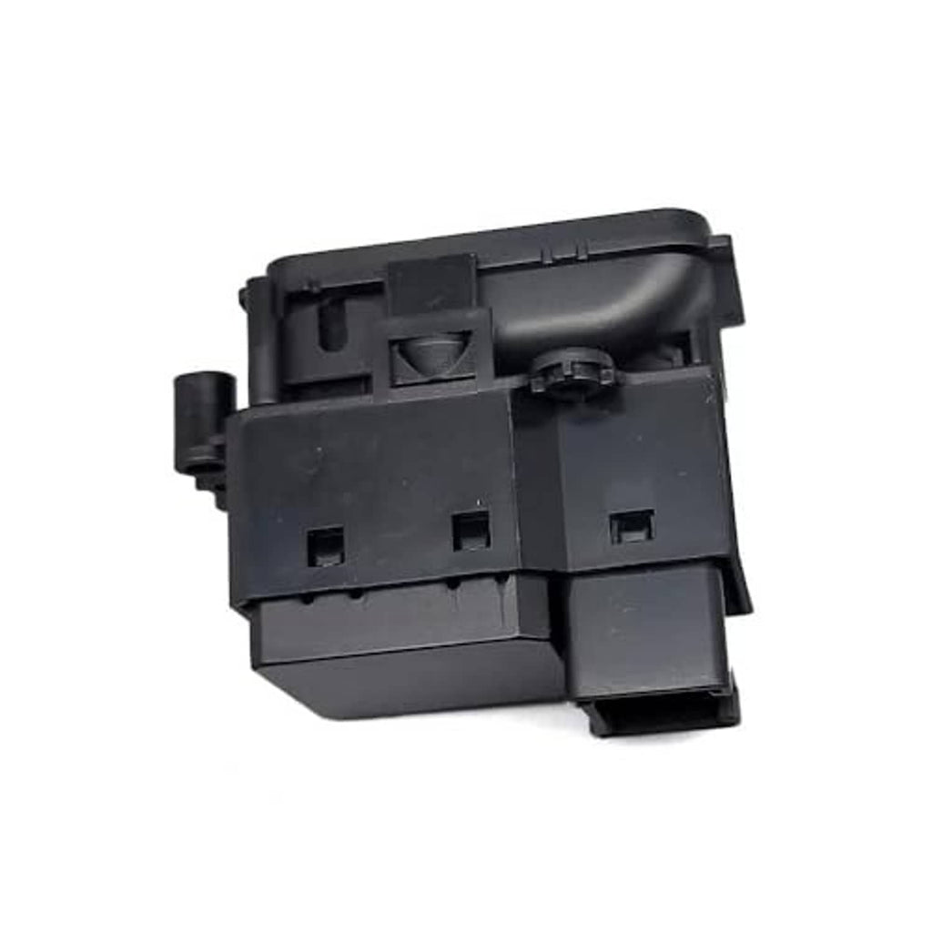 Power window switch module in black housing, showing mounting clips and connectors