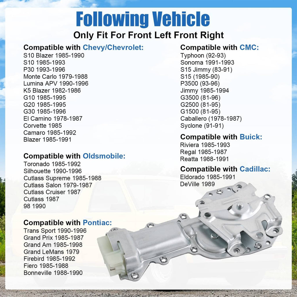 Door power window lift motor vehicle fit list with small motor preview and connector