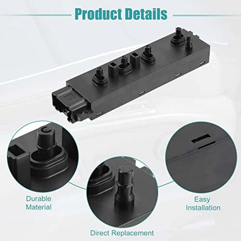 Power seat switch module with four raised knobs and installation-ready housing