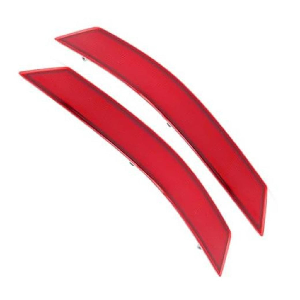 Red rear bumper reflector set, left and right replacement pieces