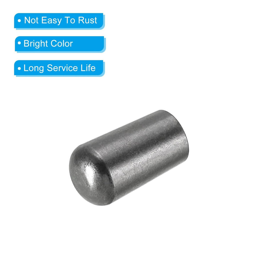 Metal toggle switch knob cap, rounded cylinder shape, dark gray metal finish
