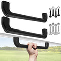 Universal golf cart grab handles, black curved grips with mounting hardware kit