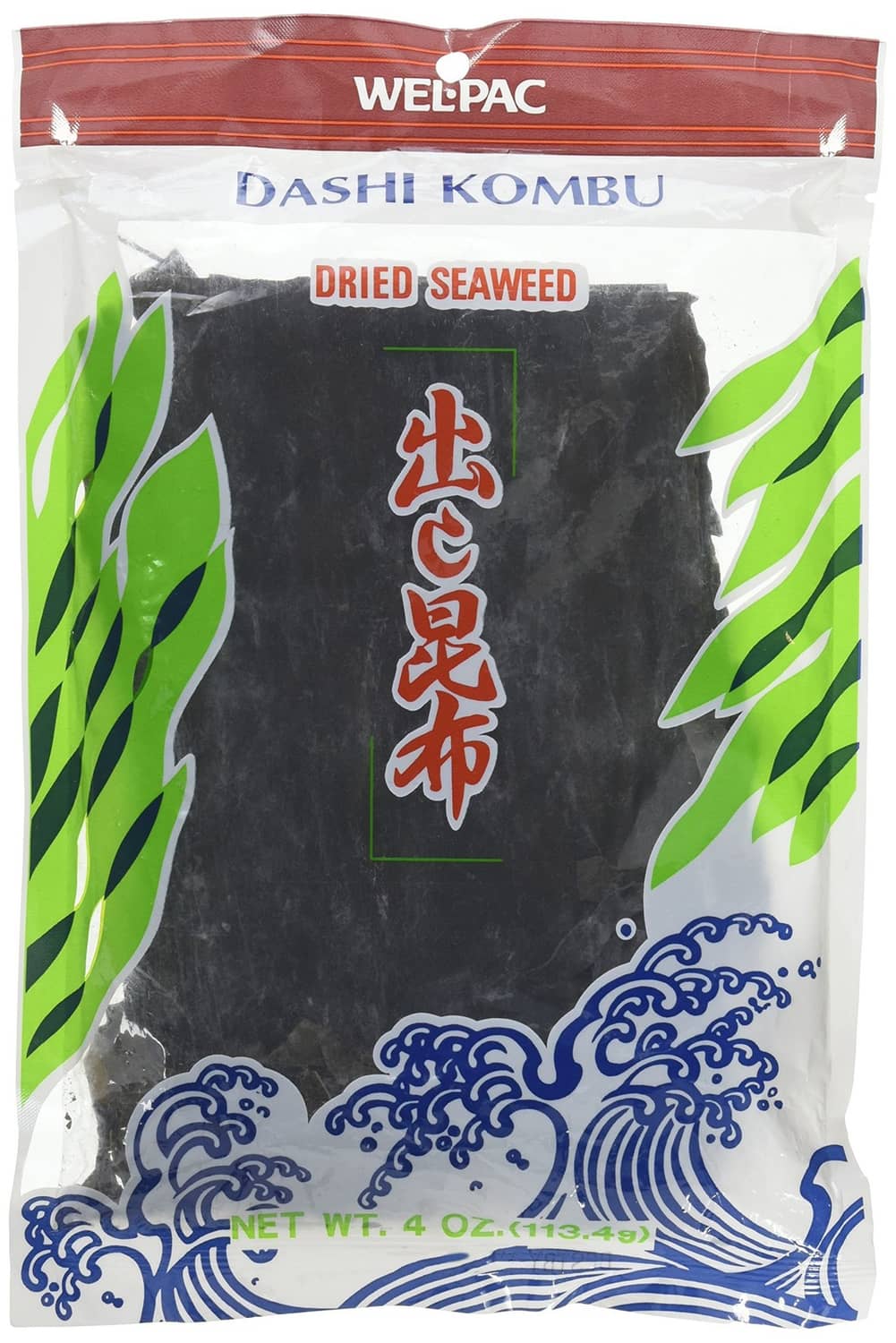 Wel-pac dried dash kombu seaweed pouch with black dried sheets