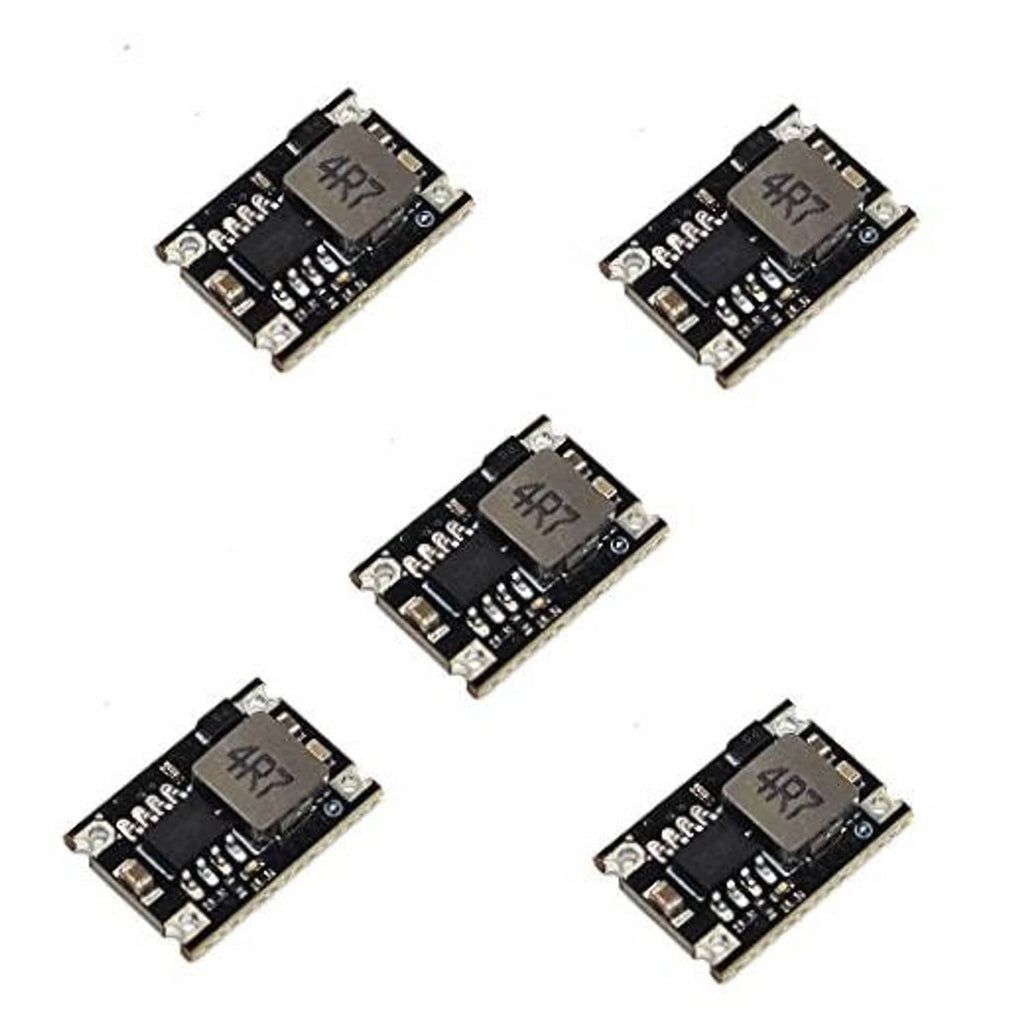 Black DC-DC buck regulator module PCB, marked 3.3V output