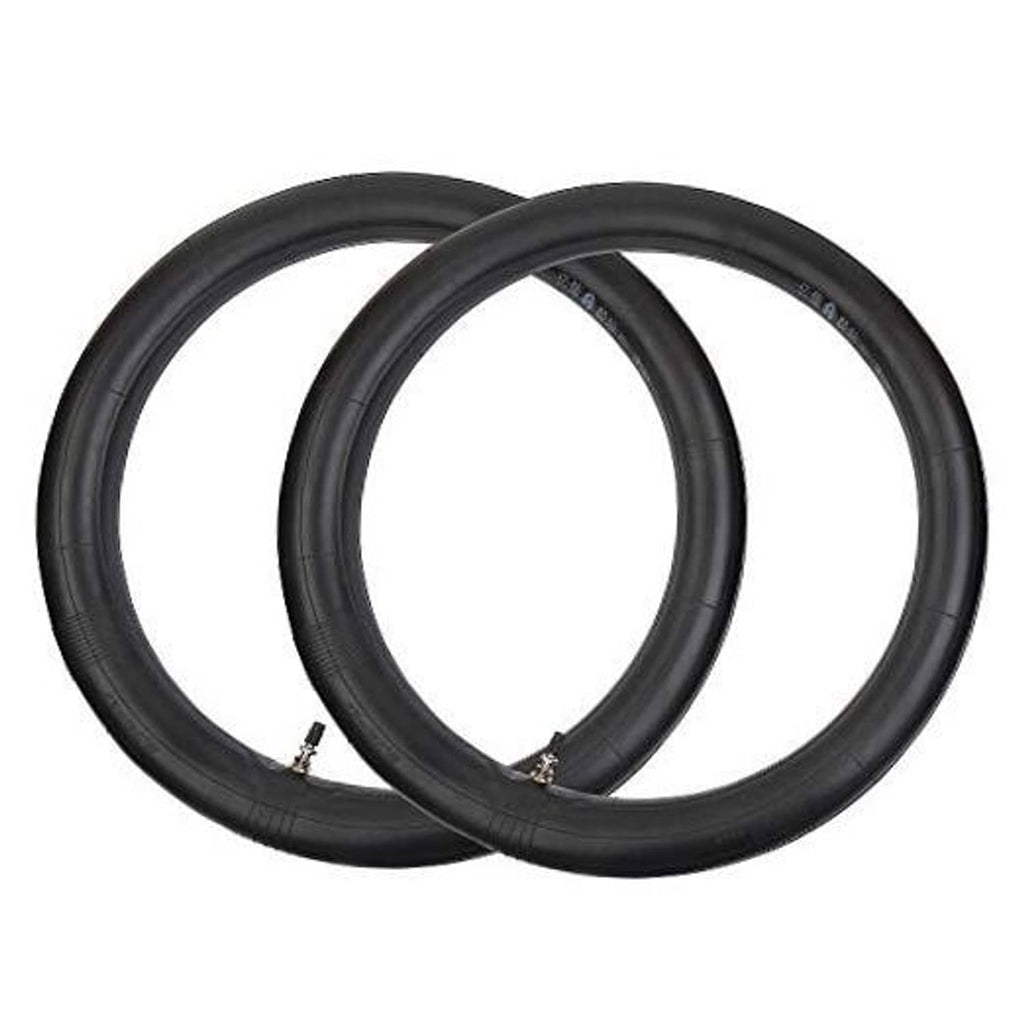 Pair of black inner tubes with straight valve stems for 70/100-17 tires