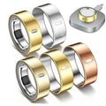 Set of TPU ring covers in gold, silver, and rose gold, showing side cutouts.