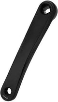 Black left bicycle crank arm, 170mm aluminum alloy, with mounting hole
