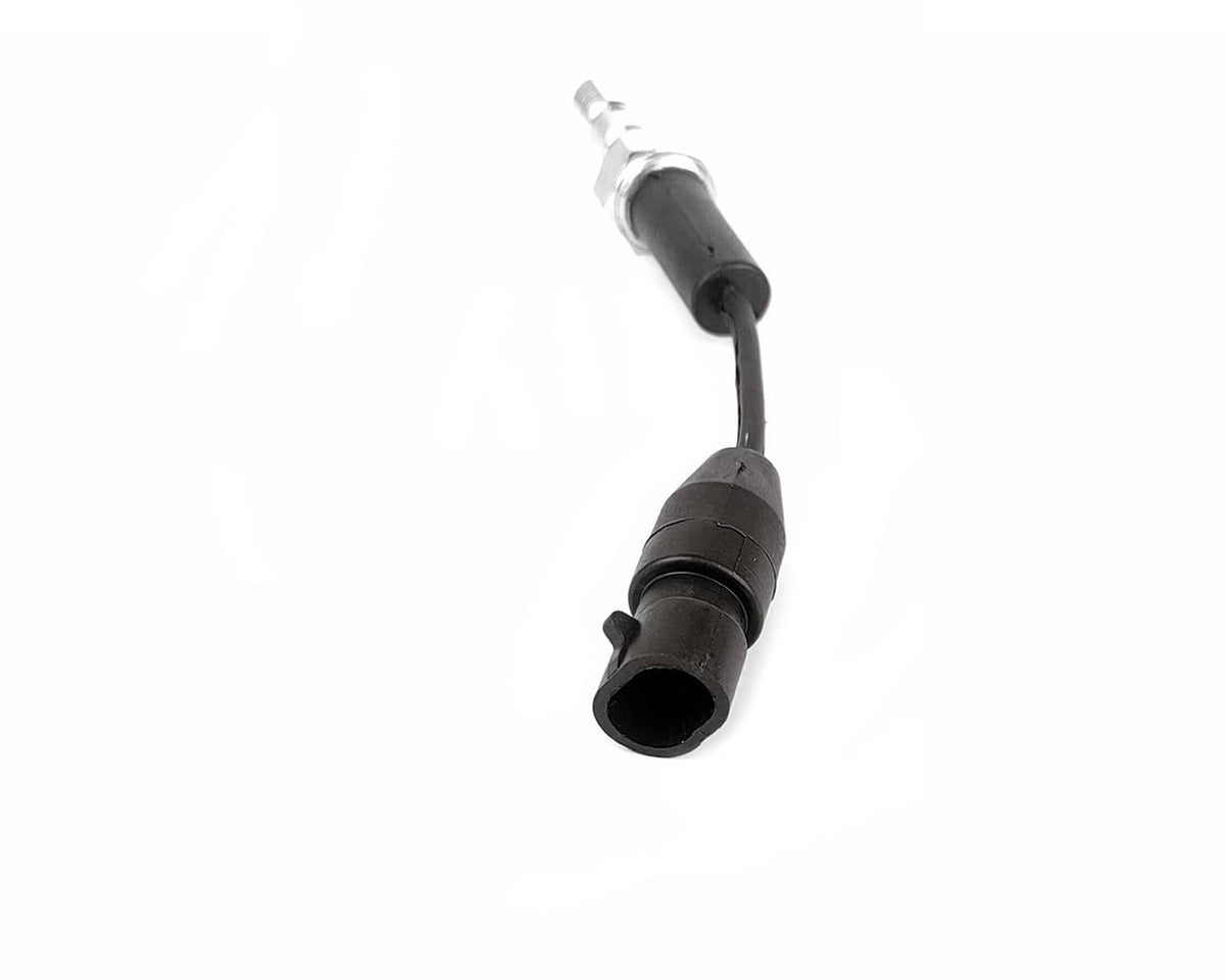 Brake pressure switch with black plastic housing and looped connector cable