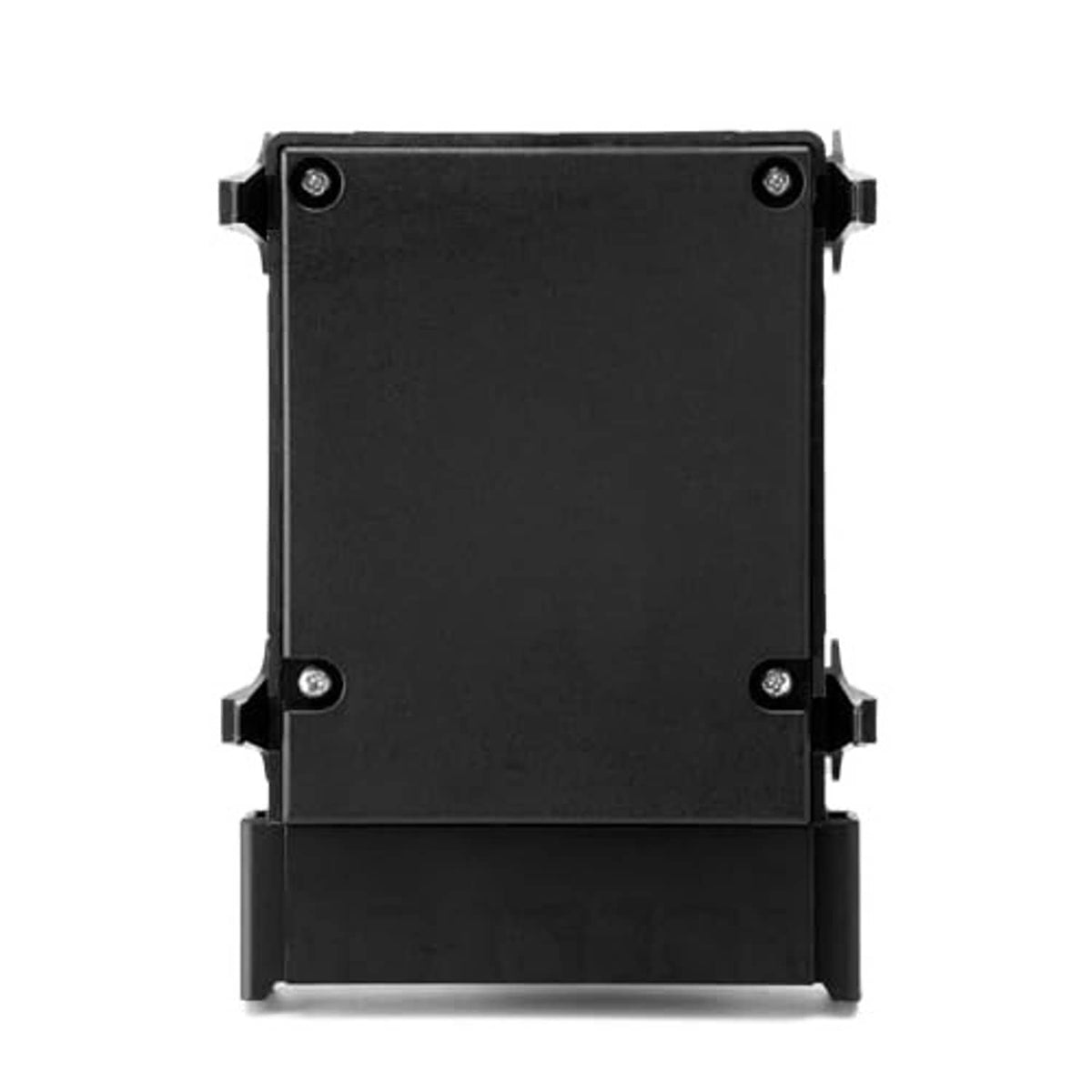 Power seat switch control module back panel with mounting points and screws