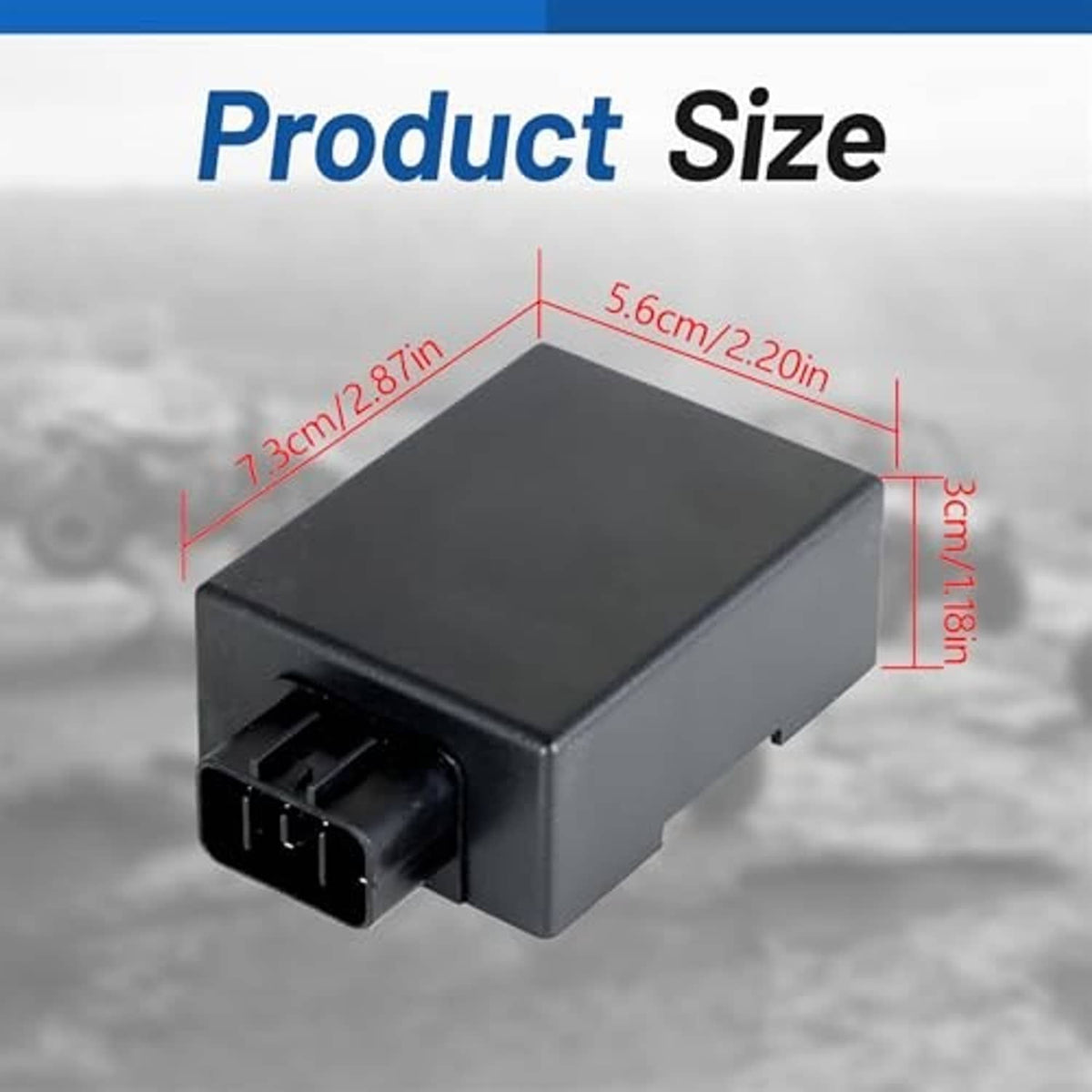 Black CDI ignition control module with front multi-pin plug