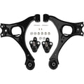 Black front lower control arms with ball joints and mounting hardware set
