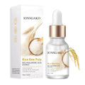 IONGSAKO rice raw pulp essence serum bottle with white box, rice pulp and grain details