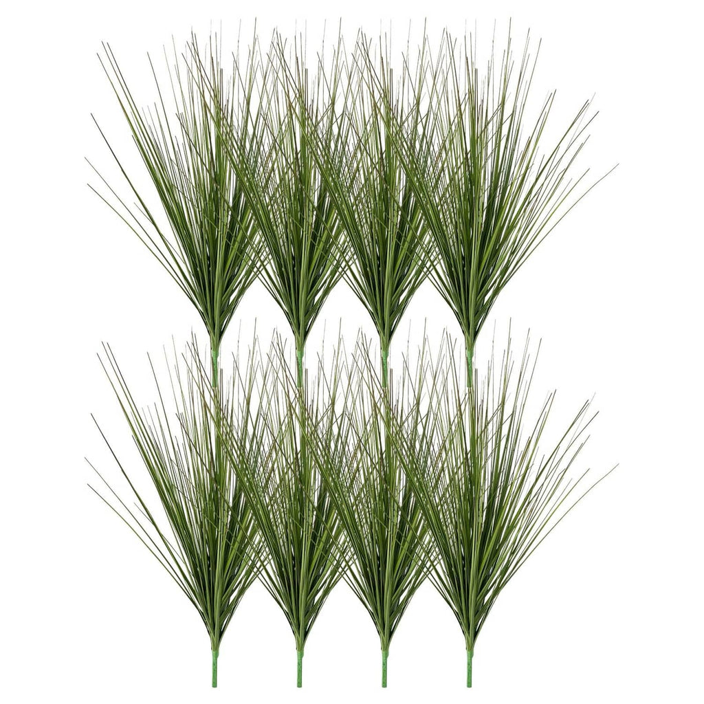 Artificial onion grass plant arrangement with multiple green bunches
