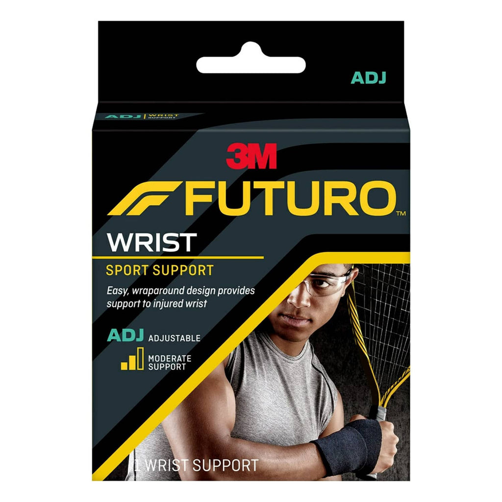 Adjustable sport wrist support, packaged for purchase