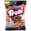 Sour gummi crawlers candy pouch with assorted fruit-shaped pieces