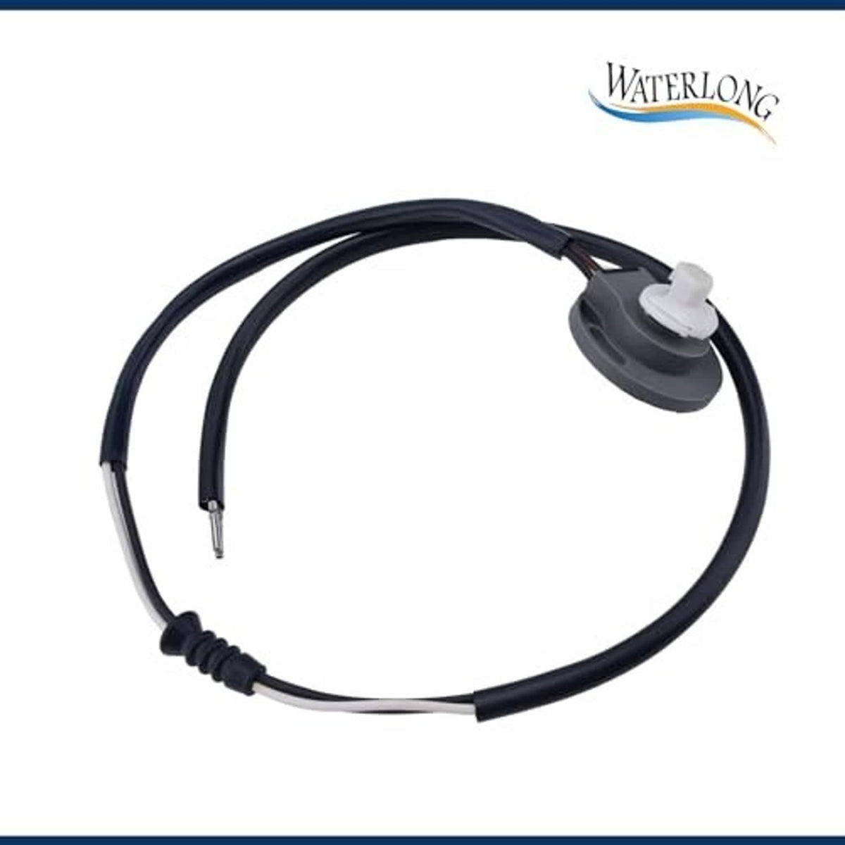Black sensor cable with gray base mount and exposed terminal ends