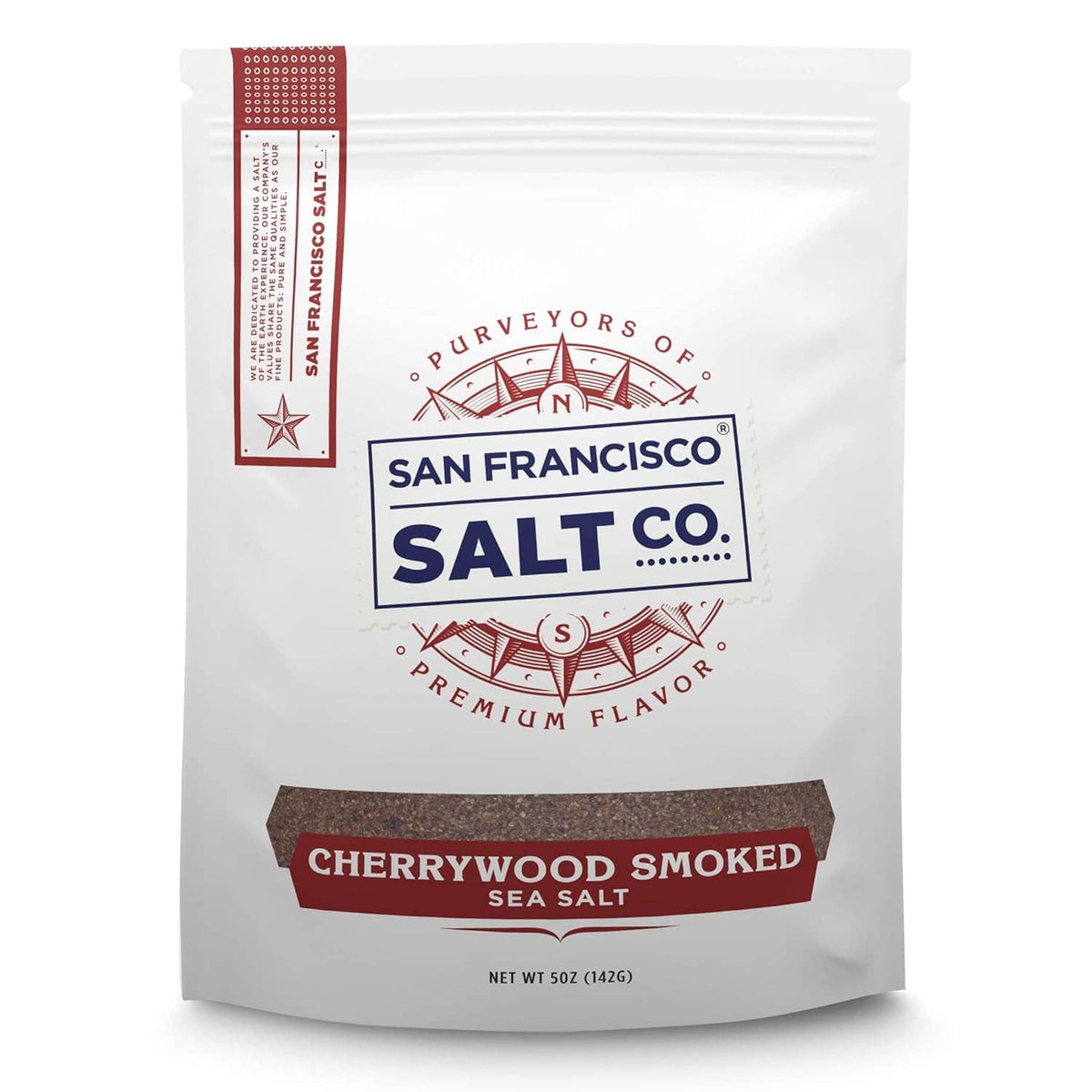 San Francisco Salt Co. Cherrywood smoked sea salt pouch, fine grain, 5 oz