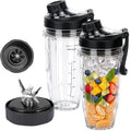 Replacement blender blade with black base and 24 oz clear cup