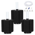 Bio sponge filter kit with three black sponge cartridges, air tubes, and fittings