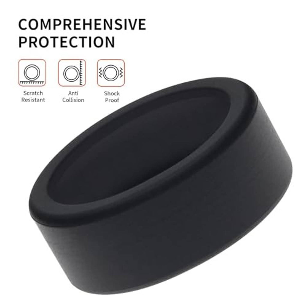Black silicone ring cover case for Oura Ring Gen 3, top view
