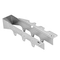 Steel face-mount joist hanger set with multiple mounting holes and brackets, silver finish