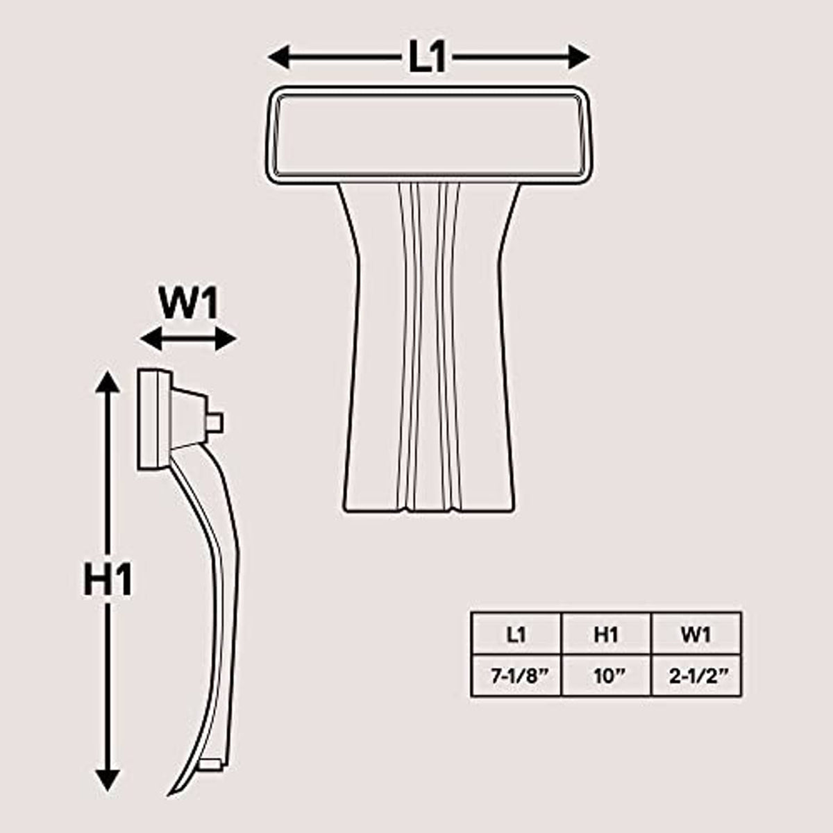 LED third brake light replacement size diagram with L1, H1, and W1 measurements