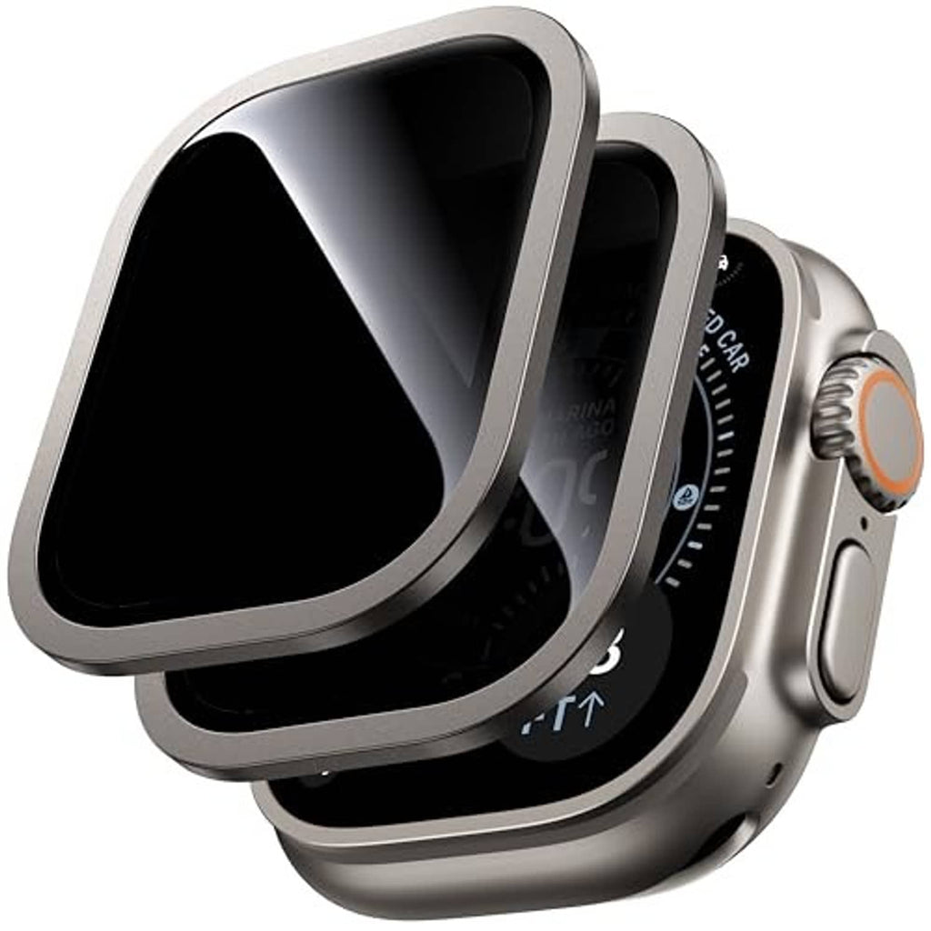 Privacy screen protector for Apple Watch Ultra 49mm, angled dark screen cover