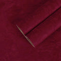 Dark red self-adhesive velvet flocking liner sheet, folded seam view