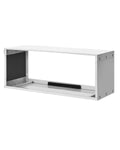 42-in white through-the-wall AC sleeve frame, open interior with black insert