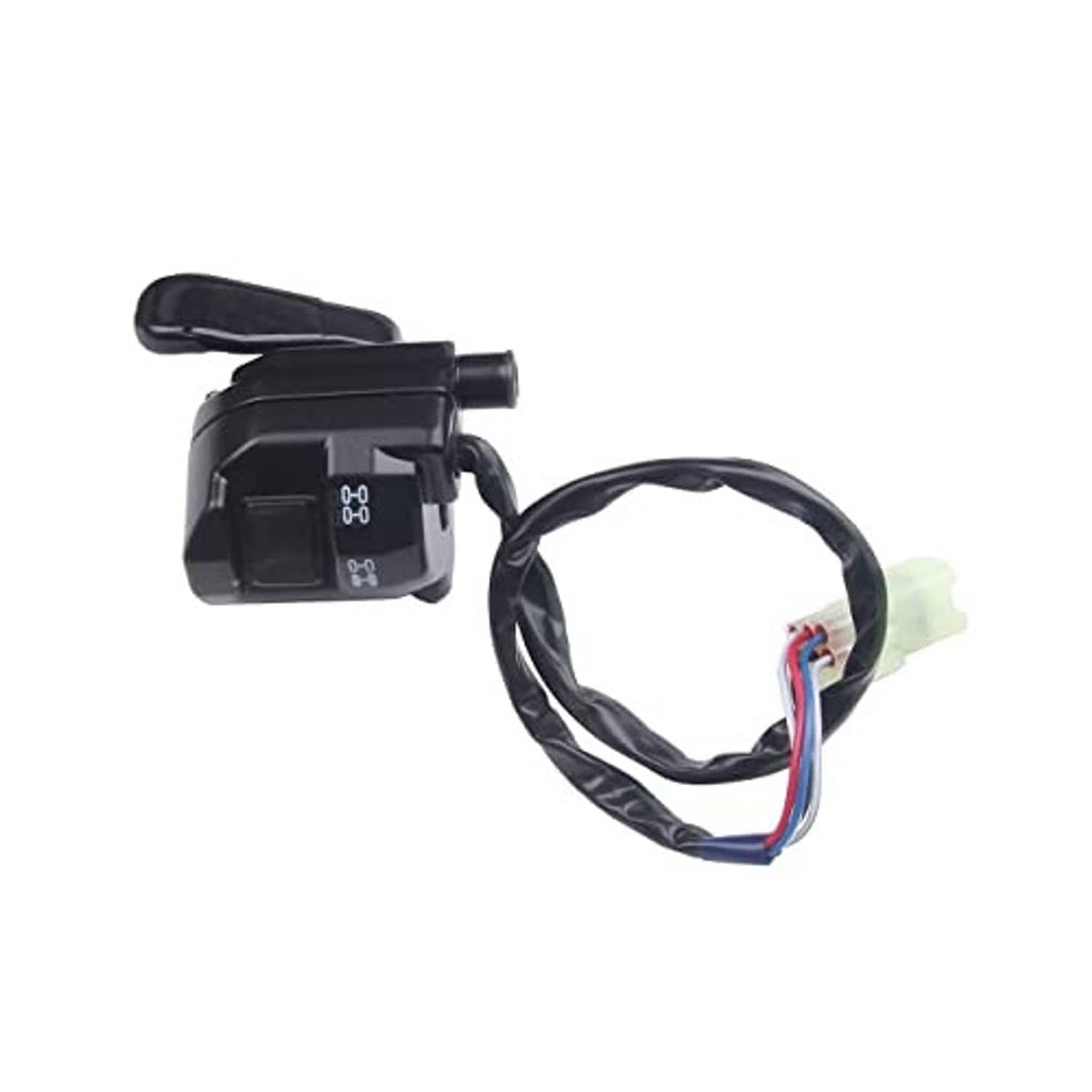Black throttle lever control switch with wire harness and white connector