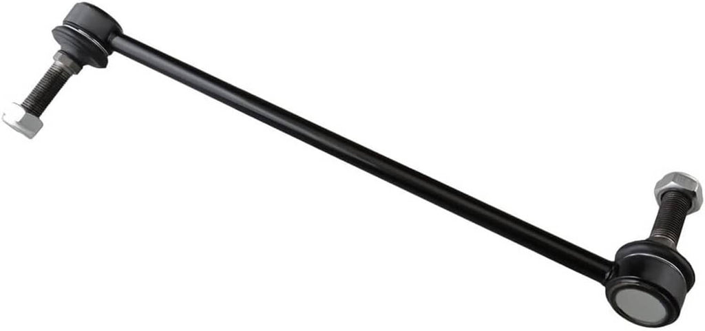Tie rod end with ball joint and rubber boot, black metal steering link