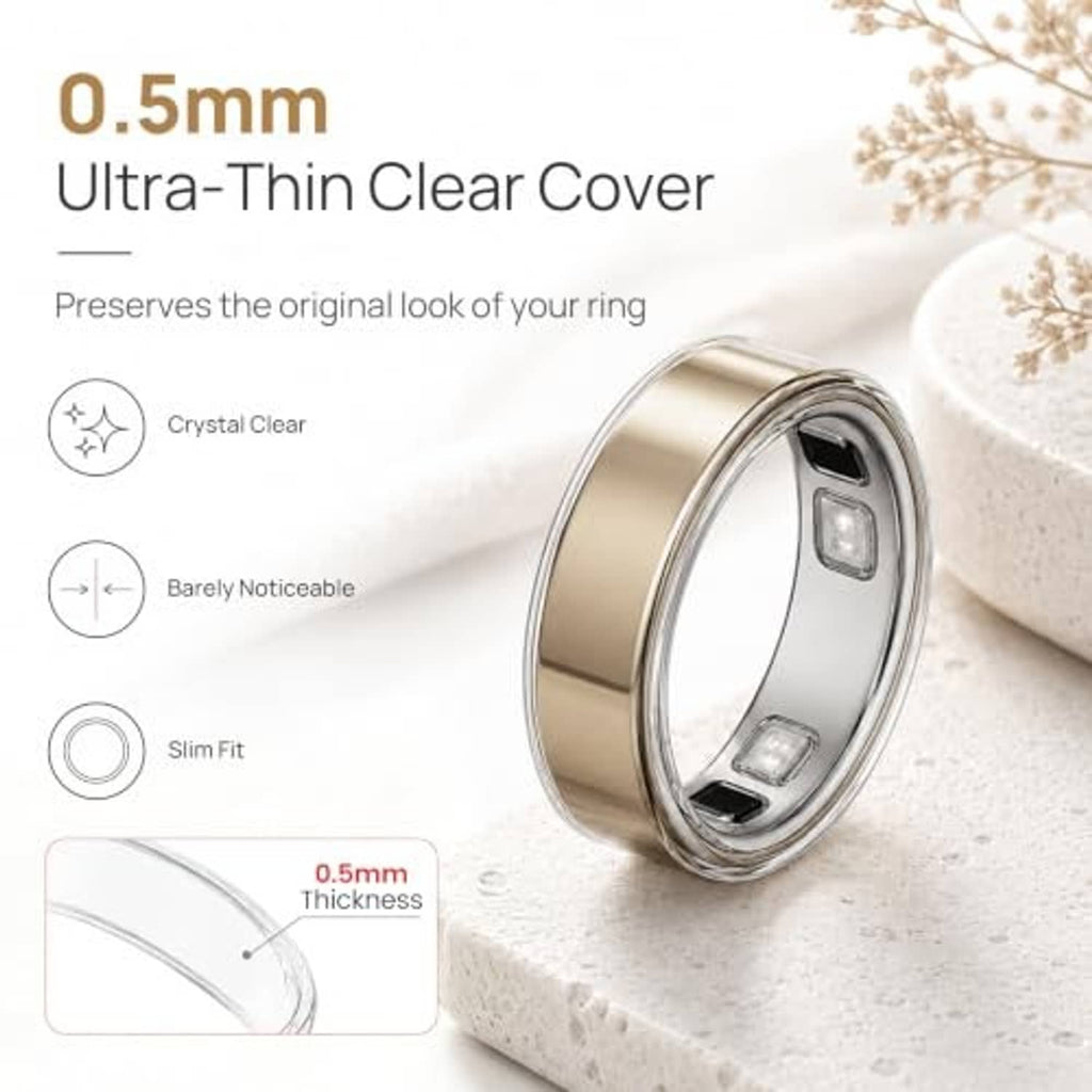 0.5mm ultra-thin clear Oura Ring 5 cover, slim fit for preserved original look