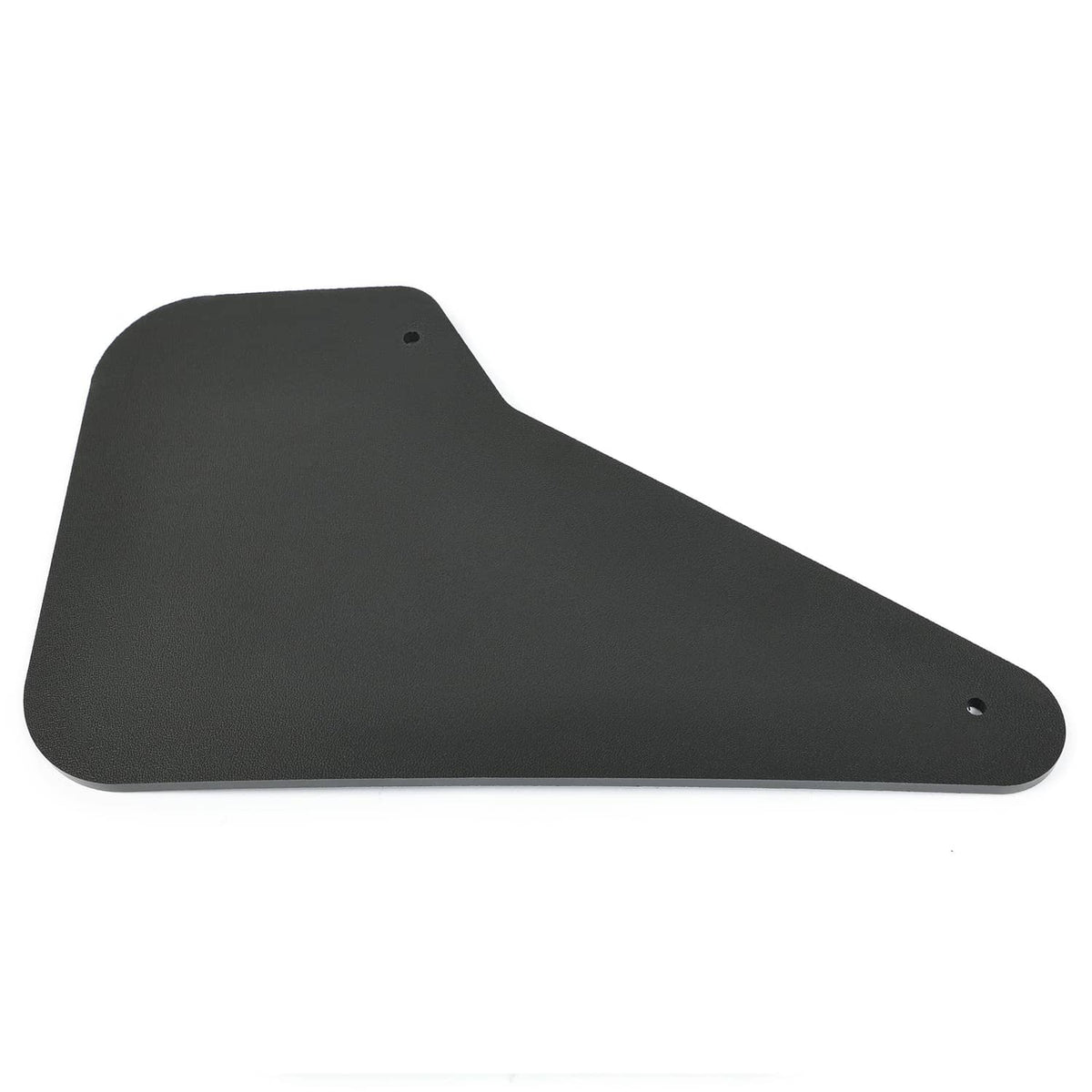 Black rudder blade with curved shape and mounting hole