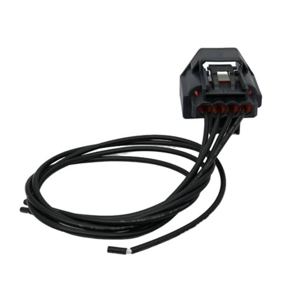Electronic throttle connector with exposed pins and black wire harness