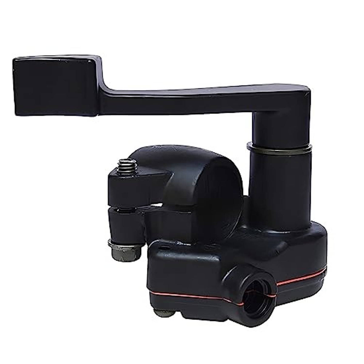 Black throttle control housing with lever arm and cable assembly