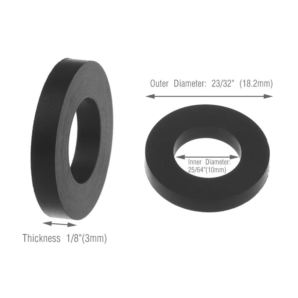 Black O-ring gasket with 18.2mm outer, 10mm inner, 3mm thick