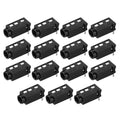 Black 3.5 mm audio jack connector PCB-mount female socket, multi-pack set
