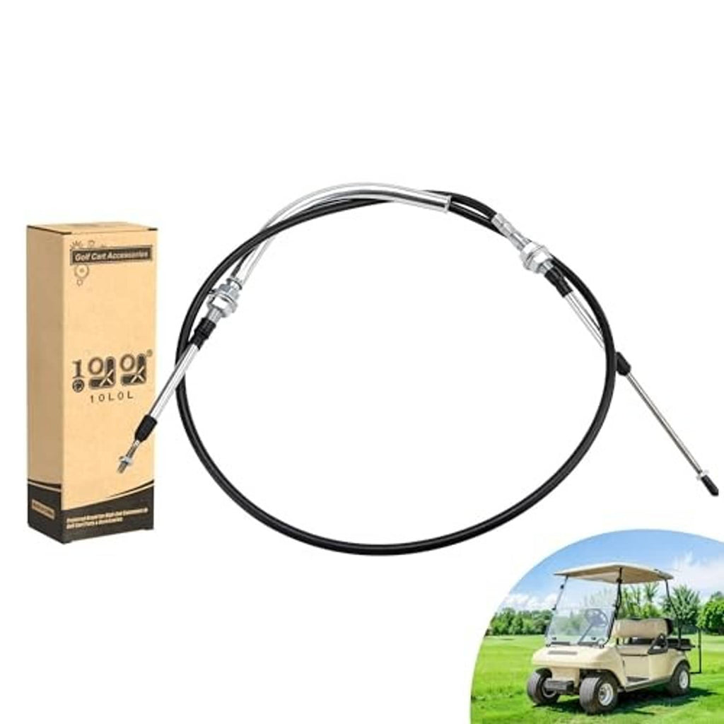 Shift cable assembly with black housing and chrome ends, with retail box