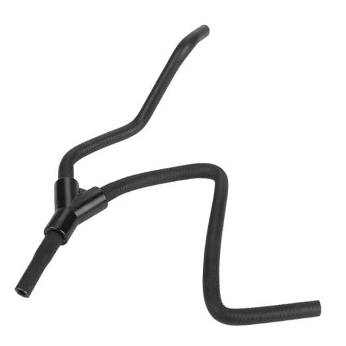 Upper radiator inlet hose with black rubber tubing and molded connector
