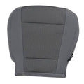Gray cloth front driver seat bottom replacement cover with textured center panel