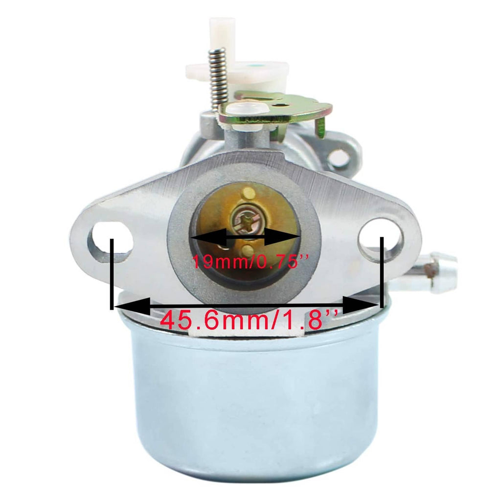 Carburetor with round intake and mounting bracket, metallic finish