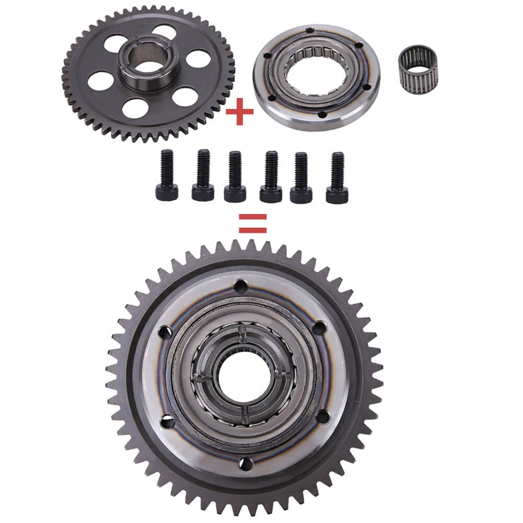 Starter clutch kit parts set: gear, one-way bearing, needle bearing, mounting screws