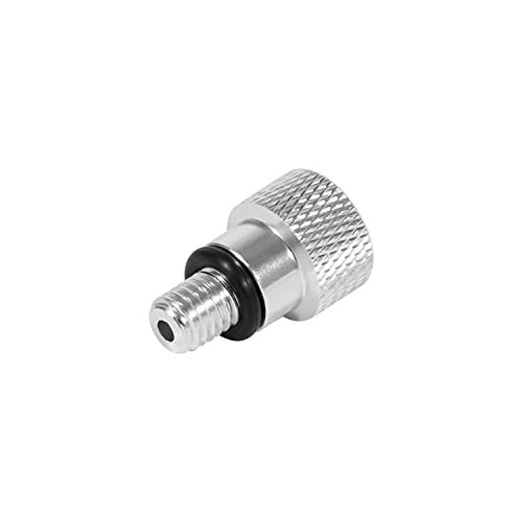 Metal threaded adapter fitting with knurled grip for gear lube pump
