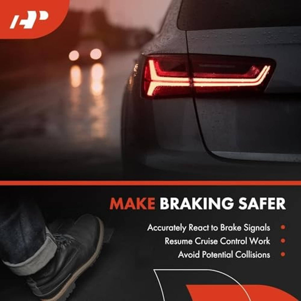 Brake pedal position sensor promotion with rear brake light glow on vehicle